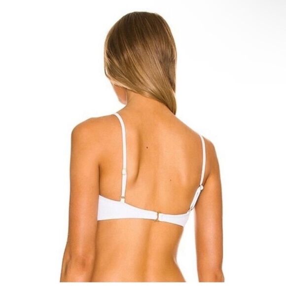L*Space NWT Eco Chic Econyl® Helena Bikini Top In White Size Small - Picture 4 of 11